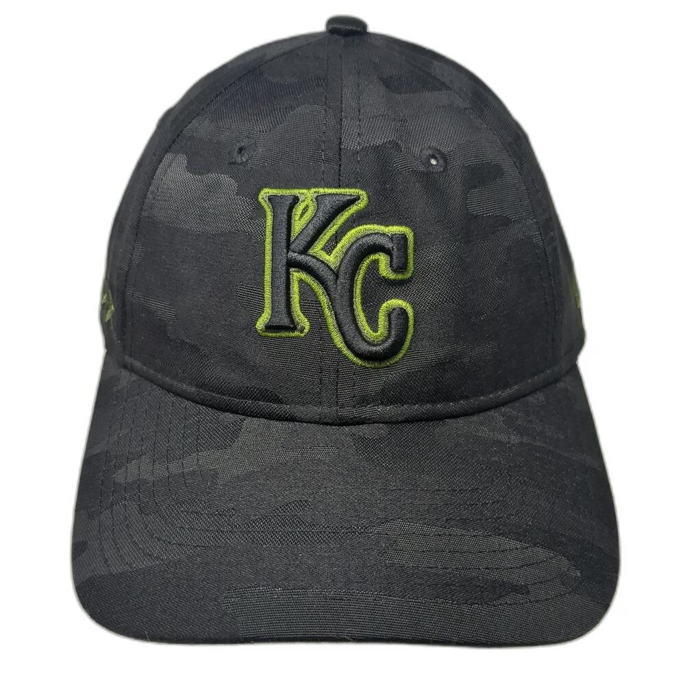 New Era MLB Kansas City Royals Baseball Cap Black Green Camo One Size 9TWENTY